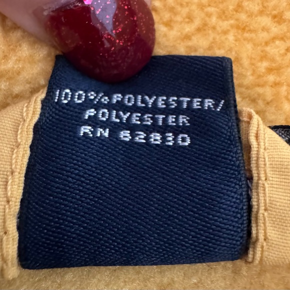 Lands’ End Aircore 200 Yellow Poly Fleece Full Front Zip Jacket- size LP (14/16) - Picture 5 of 6